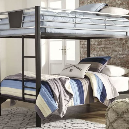 Dinsmore Twin Bunk Bed with Mattress and Pillow