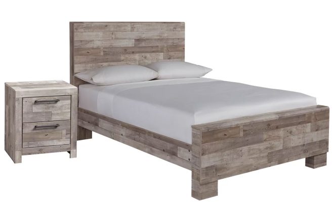Effie Full Panel Bed with Nightstand